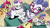 Size: 1440x810 | Tagged: safe, artist:broozerpunch, edit, idw, apple bloom, lavender rhinestone, scootaloo, sweetie belle, earth pony, pegasus, pony, unicorn, g4, spirit of the forest #1, spoiler:comic, assertive, comic edit, female, filly, foal, mare, muscle edit, muscles, overdeveloped muscles, sweetie barbell