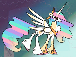 Size: 1280x964 | Tagged: safe, artist:laps-sp, princess celestia, pony, g4, abstract, solo
