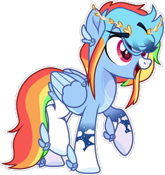 Size: 1729x1838 | Tagged: safe, artist:lavender-bases, artist:rickysocks, rainbow dash, pegasus, pony, g4, alternate design, base used, cloud pattern, coat markings, facial markings, female, mare, mealy mouth (coat marking), simple background, snip (coat marking), socks (coat markings), solo, transparent background