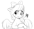 Size: 873x741 | Tagged: safe, artist:higglytownhero, flitter, pegasus, pony, g4, blushing, bow, cute, embarrassed, exclamation point, female, flitterbetes, floppy ears, grayscale, hair bow, interrobang, lineart, looking away, mare, monochrome, open mouth, question mark, simple background, solo, spread wings, white background, wings