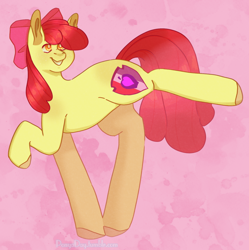 Size: 1280x1285 | Tagged: safe, artist:ponyaday, apple bloom, earth pony, pony, g4, female, filly, foal, solo