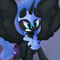 Size: 3200x3200 | Tagged: safe, artist:daftramms, nightmare moon, pony, g4, high res, solo