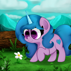 Size: 2000x2000 | Tagged: safe, artist:daftramms, izzy moonbow, pony, unicorn, g5, cute, high res, solo