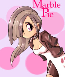 Size: 559x665 | Tagged: safe, artist:a.s.e, marble pie, human, equestria girls, g4, breasts, busty marble pie, cleavage, clothes, cute, female, humanized, looking at you, marblebetes, solo