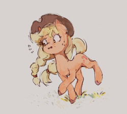 Size: 624x562 | Tagged: safe, artist:inkhooves, applejack, earth pony, pony, g4, cute, female, jackabetes, mare, simple background, solo, white background