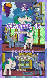 Size: 1920x3168 | Tagged: safe, artist:alexdti, oc, oc only, oc:brainstorm (alexdti), oc:purple creativity, oc:star logic, pegasus, pony, unicorn, comic:quest for friendship, bed, comic, dialogue, eyes closed, facehoof, female, glowing, glowing horn, gritted teeth, high res, hooves, horn, magic, male, mare, on bed, onomatopoeia, open mouth, pegasus oc, pillow, raised hoof, shadow, sleeping, speech bubble, stallion, standing, tail, teeth, telekinesis, twilight's castle, two toned mane, two toned tail, underhoof, unicorn oc