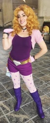 Size: 532x1308 | Tagged: safe, artist:briannacherrycosplay, adagio dazzle, human, bronycon, bronycon 2019, equestria girls, g4, clothes, cosplay, costume, hand on hip, irl, irl human, photo