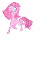 Size: 1350x1800 | Tagged: artist needed, safe, pinkie pie, earth pony, pony, g4, alternate hairstyle, female, happy, mare, pinkamena diane pie, simple background, smiling, solo