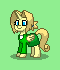 Size: 60x70 | Tagged: safe, artist:dematrix, alicorn, pony, pony town, clothes, female, green background, kunoichi, mare, naruto, ninja, pixel art, ponified, simple background, solo, tsunade