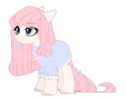 Size: 498x386 | Tagged: safe, artist:lissfoxz, oc, earth pony, pony, bust, clothes, earth pony oc, eyelashes, female, flower, mare, simple background, smiling, solo, transparent background