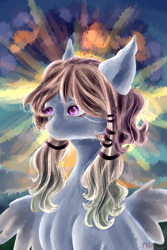 Size: 4000x6000 | Tagged: safe, artist:dillice, oc, oc only, pegasus, pony, bust, eyelashes, female, mare, pegasus oc, solo, wings