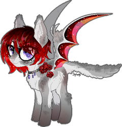 Size: 439x458 | Tagged: safe, artist:strangle12, oc, oc only, bat pony, pony, bat pony oc, bat wings, choker, eyelashes, simple background, solo, white background, wings