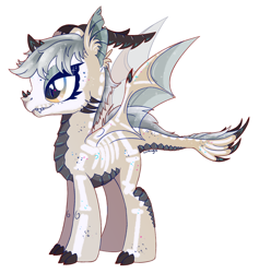 Size: 1864x1964 | Tagged: safe, artist:strangle12, oc, oc only, pony, bat wings, clothes, costume, eyelashes, horns, simple background, skeleton costume, solo, white background, wings