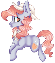 Size: 1393x1607 | Tagged: safe, artist:dilfistic, oc, oc only, earth pony, pony, chest fluff, earth pony oc, female, hat, mare, simple background, transparent background