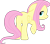 Size: 956x835 | Tagged: safe, artist:rainofbladess, fluttershy, pegasus, pony, filli vanilli, g4, my little pony: friendship is magic, season 4, butt, cute, featureless crotch, female, floppy ears, flutterbutt, flutterguy, folded wings, frown, full body, hooves, lidded eyes, looking back, mare, plot, raised hoof, rear view, sad, shyabetes, simple background, solo, standing, tail, transparent background, underhoof, wings