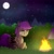 Size: 2894x2894 | Tagged: safe, artist:jellysketch, oc, oc only, bat pony, pony, campfire, high res, moon, night, sky, solo, stars, tent