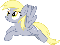 Size: 3973x3000 | Tagged: safe, artist:cloudy glow, derpy hooves, pegasus, pony, g4, twilight's kingdom, .ai available, female, flying, full body, high res, hooves, mare, simple background, smiling, solo, spread wings, tail, transparent background, vector, wings
