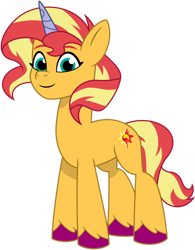 Size: 1024x1314 | Tagged: safe, artist:emeraldblast63, sunset shimmer, pony, unicorn, g4, g5, my little pony: tell your tale, female, g4 to g5, generation leap, mare, simple background, solo, transparent background, unshorn fetlocks