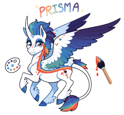 Size: 936x865 | Tagged: safe, artist:lastnight-light, oc, oc only, oc:prisma, alicorn, pony, alicorn oc, colored wings, female, horn, looking at you, mare, multicolored wings, simple background, smiling, smiling at you, solo, spread wings, transparent background, wings