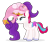 Size: 1920x1613 | Tagged: safe, artist:grapefruit-face, pipp petals, zipp storm, pegasus, pony, g4, g5, base used, duo, female, flowing mane, g5 to g4, generation leap, looking at each other, looking at someone, royal sisters (g5), show accurate, siblings, simple background, sisters, standing on head, transparent background, unamused, upside down, zipp storm is not amused