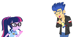 Size: 1280x619 | Tagged: safe, artist:diana173076, flash sentry, sci-twi, twilight sparkle, human, equestria girls, g4, female, male, ship:flashlight, ship:sci-flash, shipping, simple background, straight, white background
