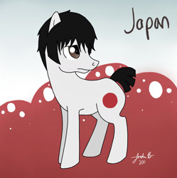 Size: 1434x1439 | Tagged: safe, artist:cisol, pony, hetalia, japan, ponified, solo