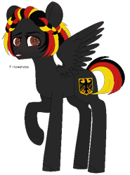 Size: 425x573 | Tagged: safe, artist:fioweress, pony, germany, nation ponies, ponified, simple background, solo, transparent background