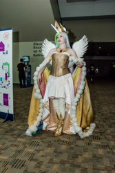 Size: 3456x5184 | Tagged: safe, artist:littlemissbloo, princess celestia, alicorn, human, bronycon, bronycon 2016, g4, absurd resolution, clothes, cosplay, costume, crown, irl, irl human, jewelry, photo, regalia, spread wings, wings