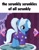 Size: 421x542 | Tagged: safe, trixie, g4, alternate hairstyle, babysitter trixie, clothes, hoodie, meme