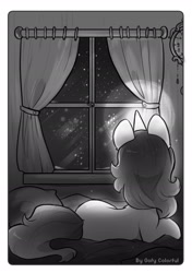 Size: 1535x2185 | Tagged: safe, artist:oofycolorful, pony, unicorn, fanfic art, solo, stars, window