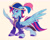 Size: 2699x2150 | Tagged: safe, artist:imalou, oc, oc only, oc:swift sail, oc:swiftwing, pegasus, pony, alternate universe, clothes, coat, fantasy class, feather, hat, high res, looking at you, male, smug, solo, spread wings, stallion, wings