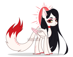 Size: 1024x808 | Tagged: safe, artist:lissfoxz, oc, oc only, pegasus, pony, choker, eyelashes, female, frown, mare, pegasus oc, simple background, solo, transparent background, wings