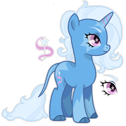 Size: 1096x1098 | Tagged: safe, artist:rhartraptor, trixie, pony, unicorn, g4, alternate design, female, mare, redesign, simple background, solo, transparent background