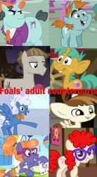 Size: 845x1536 | Tagged: artist needed, safe, edit, edited screencap, screencap, claude, featherweight, fluffy clouds, frazzle rock, mudbriar, snails, snips, twist, earth pony, pegasus, pony, unicorn, g4, bucktooth, colt, female, filly, foal, glasses, male, mare, stallion