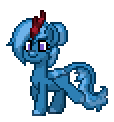Size: 228x244 | Tagged: safe, artist:twilyisbestpone, derpibooru exclusive, oc, oc only, oc:derpthereum, kirin, pony, derpibooru, pony town, animated, cloven hooves, cute, derpibooru ponified, derpthereum, female, gif, kirin-ified, leonine tail, meta, not trixie, ocbetes, pixel art, ponified, simple background, smiling, solo, species swap, sprite, tail, transparent background, trotting, trotting in place, walk cycle, walking