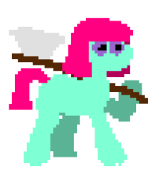 Size: 500x600 | Tagged: safe, artist:minus, derpibooru exclusive, oc, oc only, earth pony, pony, axe, dwarf fortress, earth pony oc, female, mare, pixel art, simple background, solo, sprite, transparent background, weapon