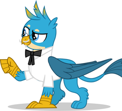 Size: 1280x1171 | Tagged: safe, artist:disneymarvel96, artist:frownfactory, gallus, griffon, g4, bowtie, cannibalism joke, clothes, colonel sanders, gallus the rooster, gallusposting, irony, kentucky fried gallus, kfc, male, ribbon bow tie, shirt, short sleeves, simple background, solo, that griffon sure does love kfc, transparent background