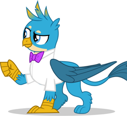 Size: 1280x1171 | Tagged: safe, artist:disneymarvel96, artist:frownfactory, edit, vector edit, gallus, griffon, g4, bowtie, clothes, male, shirt, short sleeves, simple background, solo, transparent background, vector