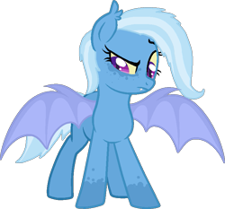 Size: 761x709 | Tagged: safe, artist:rylesthetanuki, trixie, bat pony, pony, g4, bat ponified, race swap, simple background, slit pupils, solo, transparent background, trixiebat, yellow sclera