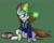 Size: 758x612 | Tagged: safe, artist:zeroatium, oc, oc only, oc:littlepip, pony, unicorn, fallout equestria, clothes, eyes open, female, green eyes, jumpsuit, levitation, magic, mare, memory orb, pipbuck, pipleg, scar, solo, telekinesis, vault suit, windswept mane