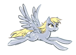 Size: 640x470 | Tagged: safe, artist:snelahestar, derpy hooves, pegasus, pony, g4, 2011, female, mare, simple background, solo, white background