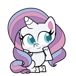 Size: 1000x1000 | Tagged: safe, artist:onixgear197, potion nova, pony, unicorn, g4, g4.5, my little pony: pony life, cute, female, hooves on cheeks, mare, novabetes, simple background, sitting, smiling, solo, transparent background, vector