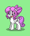 Size: 61x74 | Tagged: safe, artist:dematrix, oc, oc:crazy marry, alicorn, pony, pony town, bow, crazy face, cute, faic, female, green background, hair bow, heterochromia, mare, pixel art, simple background, smiling, solo, tail, tail bow