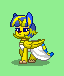 Size: 64x76 | Tagged: safe, artist:dematrix, alicorn, cat, cat pony, original species, pony, pony town, animal crossing, animated, ankha, clothes, cute, dress, egyptian, female, gif, green background, nintendo, pixel art, ponified, simple background, solo, trotting
