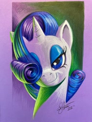 Size: 1536x2048 | Tagged: safe, artist:andy price, rarity, pony, unicorn, g4, female, mare, solo, traditional art