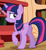 Size: 516x556 | Tagged: safe, screencap, twilight sparkle, pony, unicorn, g4, my little pony: friendship is magic, season 3, the crystal empire, butt, female, golden oaks library, gritted teeth, looking at you, looking back, looking back at you, mane, mare, plot, raised hoof, solo, tail, teeth, twibutt, twilight sparkle is not amused, unamused, underhoof, unicorn twilight