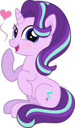 Size: 4500x7606 | Tagged: safe, artist:n0kkun, starlight glimmer, pony, unicorn, absurd resolution, blushing, cute, female, glimmerbetes, heart, looking at you, mare, simple background, solo, transparent background, vector