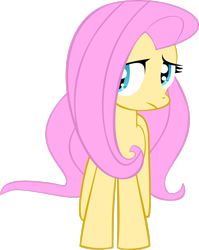 Size: 2186x2743 | Tagged: safe, artist:gusteaureeze, fluttershy, pegasus, pony, g4, anxious, female, frown, high res, mare, simple background, solo, transparent background, vector