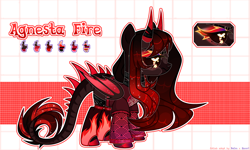 Size: 3846x2303 | Tagged: safe, artist:henori_artist, oc, oc only, demon, demon pony, pony, base used, bat wings, eyelashes, female, grin, high res, horns, makeup, mare, smiling, solo, wings