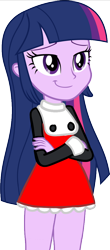 Size: 462x1050 | Tagged: safe, artist:rollyagami02, twilight sparkle, human, equestria girls, g4, clothes, cosplay, costume, mega man (series), roll (mega man), simple background, solo, transparent background